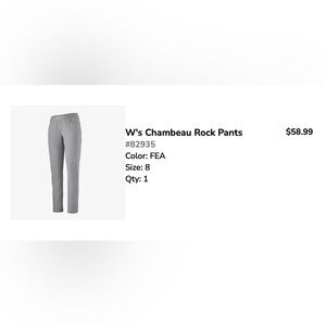 EUC Patagonia Chambeau Rock Pants - Gray